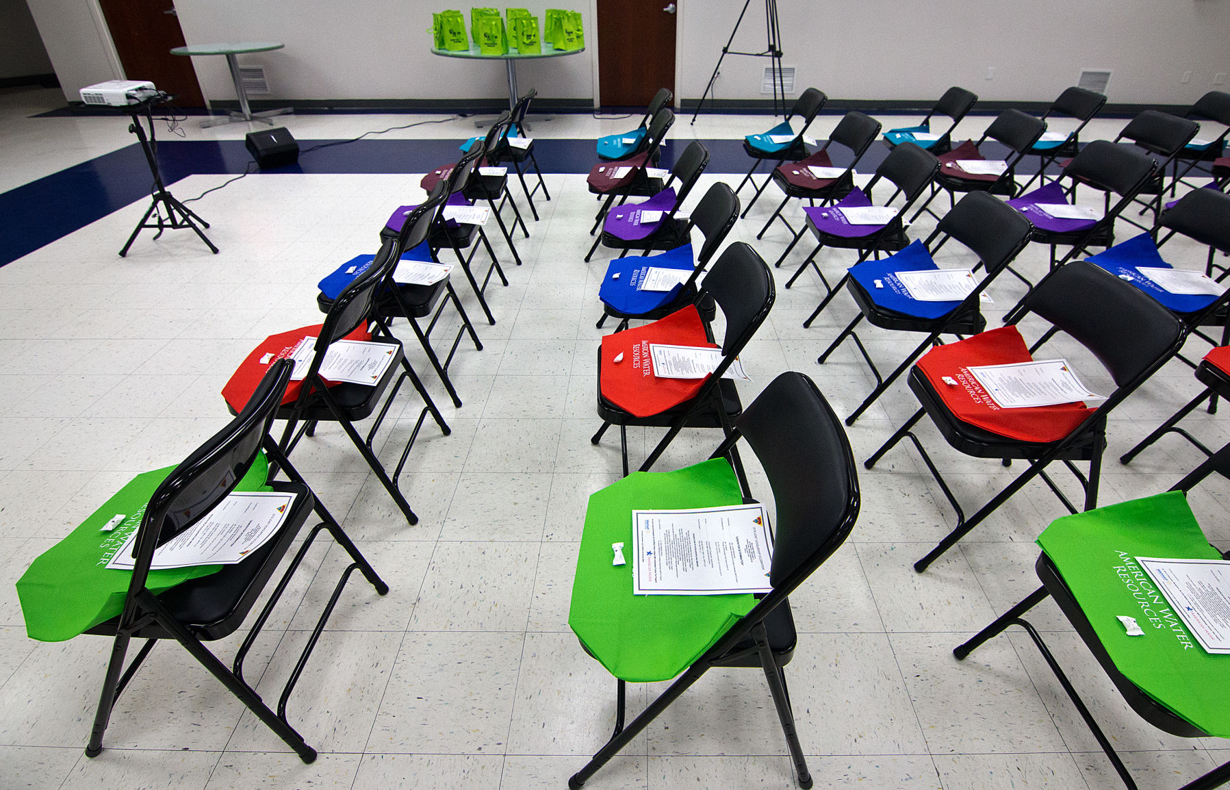 All attendees received a brightly colored bag